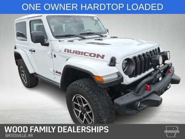 2024 Jeep Wrangler 2-Door Recon 4x4 in Bright White Clearcoat — front three-quarter view