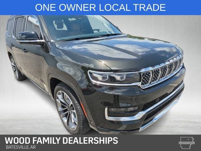 2023 Jeep Grand Wagoneer Series III 4x4 in Rocky Mountain Pearlcoat — front three-quarter view