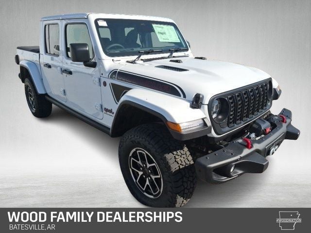 2026 Jeep Gladiator GLADIATOR SHADOW OPS 4X4 in Bright White Clear-Coat Exterior Paint — front three-quarter view