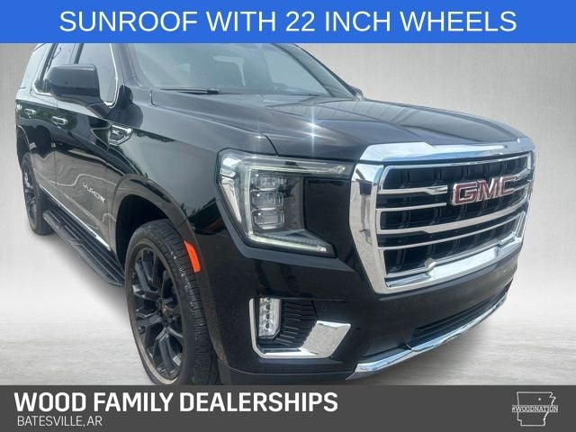 2023 GMC Yukon 4WD SLT in Onyx Black — front three-quarter view