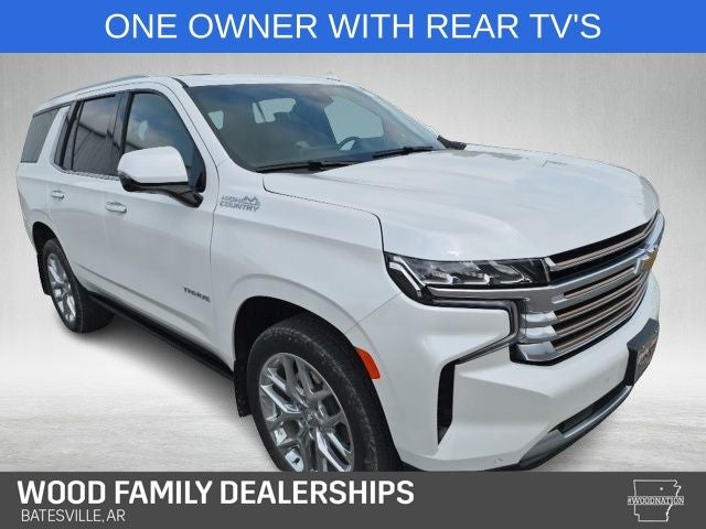 2024 Chevrolet Tahoe 4WD High Country in Iridescent Pearl Tricoat — front three-quarter view