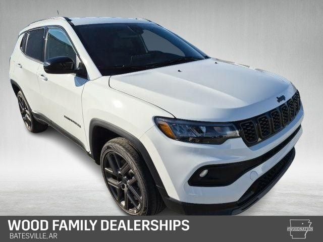 2026 Jeep Compass COMPASS LATITUDE ALTITUDE 4X4 in Bright White Clear-Coat Exterior Paint — front three-quarter view