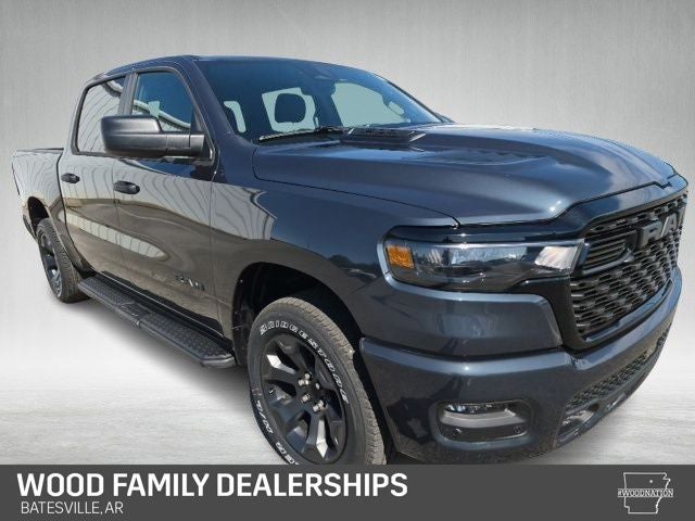 2026 RAM Ram 1500 RAM 1500 EXPRESS CREW CAB 4X4 5'7' BOX in Forged Blue Metallic Exterior Paint — front three-quarter view