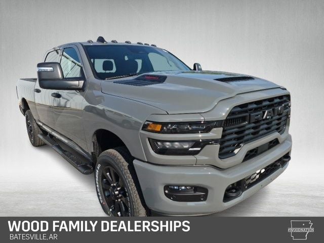2026 RAM Ram 2500 RAM 2500 BLACK EXPRESS CREW CAB 4X4 6'4' BOX in Ceramic Gray Clear-Coat Exterior Paint — front three-quarter view