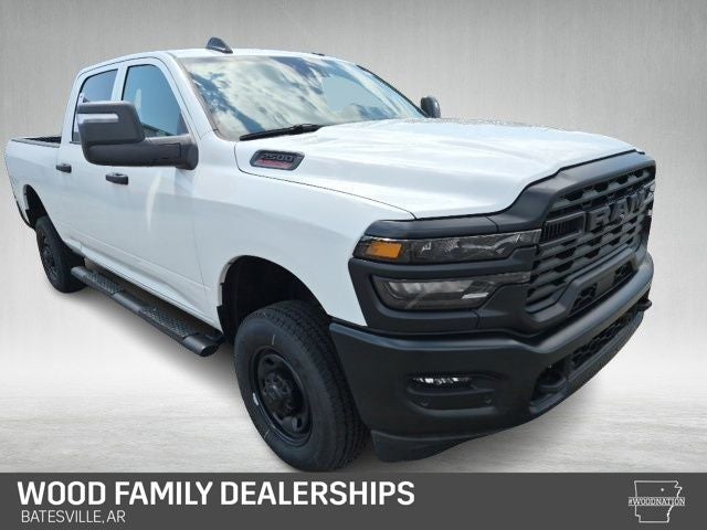 2026 RAM Ram 2500 RAM 2500 TRADESMAN CREW CAB 4X4 6'4' BOX in Bright White Clear-Coat Exterior Paint — front three-quarter view