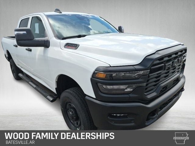 2026 RAM Ram 2500 RAM 2500 TRADESMAN CREW CAB 4X4 6'4' BOX in Bright White Clear-Coat Exterior Paint — front three-quarter view