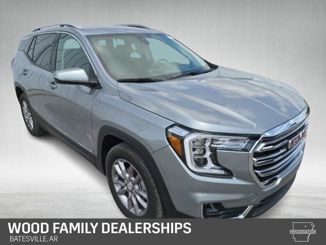 2024 GMC Terrain FWD SLT in Sterling Metallic — front three-quarter view