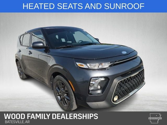 2021 Kia Soul EX in Gravity Gray — front three-quarter view